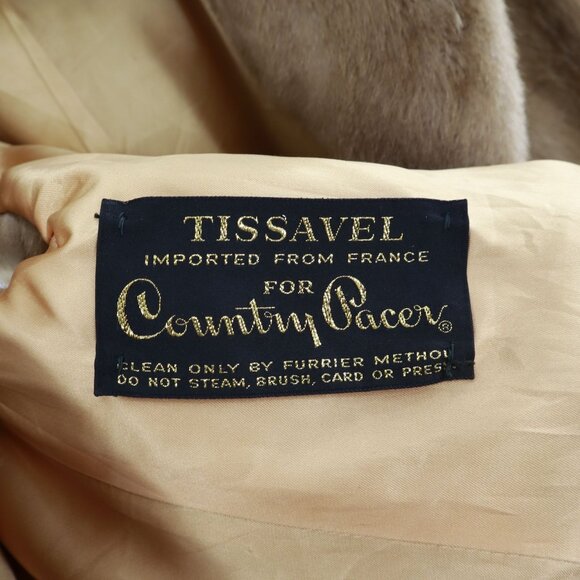 Tissavel Faux Fur Vest Coat Women XL Brown Old Money Holiday Retro Event Vintage - Picture 3 of 13